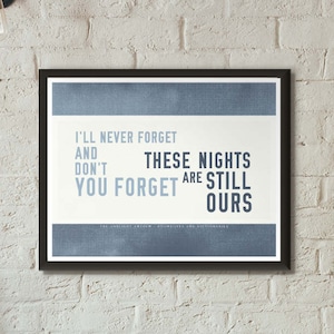 Gaslight Anthem Boomboxes and Dictionaries Lyric Print - Gaslight Anthem Typography Poster - Lyrics Print