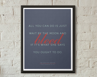 Gaslight Anthem Here's Looking at You Kid Lyric Print - Gaslight Anthem Typography Poster - Lyrics Print