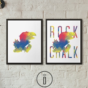 Special Edition Kansas Jayhawk Art Print - University of Kansas Jayhawks Poster