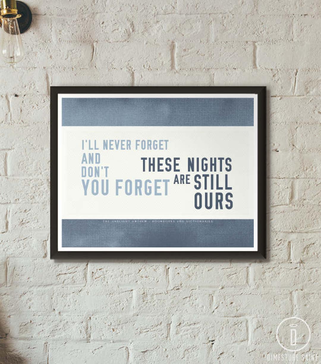 Gaslight Anthem Boomboxes and Dictionaries Lyric Print Etsy