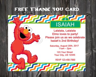 Elmo Birthday Party Invitation