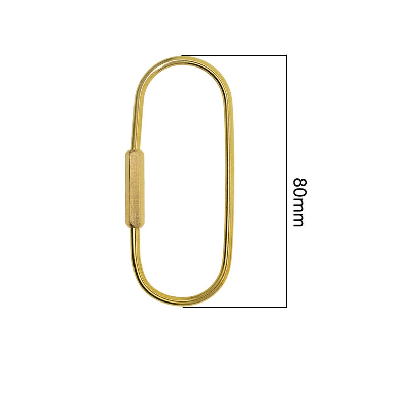 Fine EXTRA Large Solid Raw Brass Oval Screw Locking Carabiner Etsy Australia