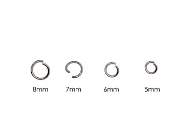 100 Pcs 5mm  6mm 7mm 8mm jump split ring  Jewelry DIY Making findings