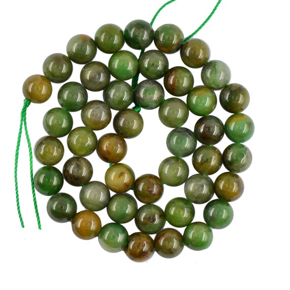 4-6mm  Green Jade  Gemstone Loose Beads 15/"