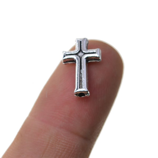 Tibetan Silver alloy metal cross spacer Bead for necklace bracelet bangle DIY making