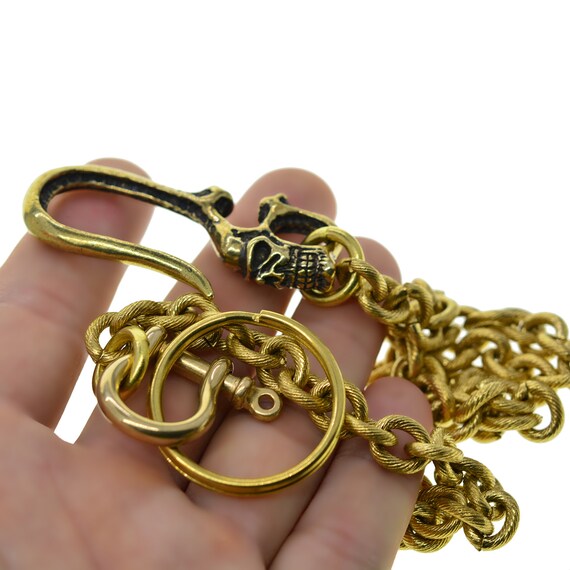Custom Brass Wallet Jean Trousers Chains 8mm Carved Cross Link Etsy UK