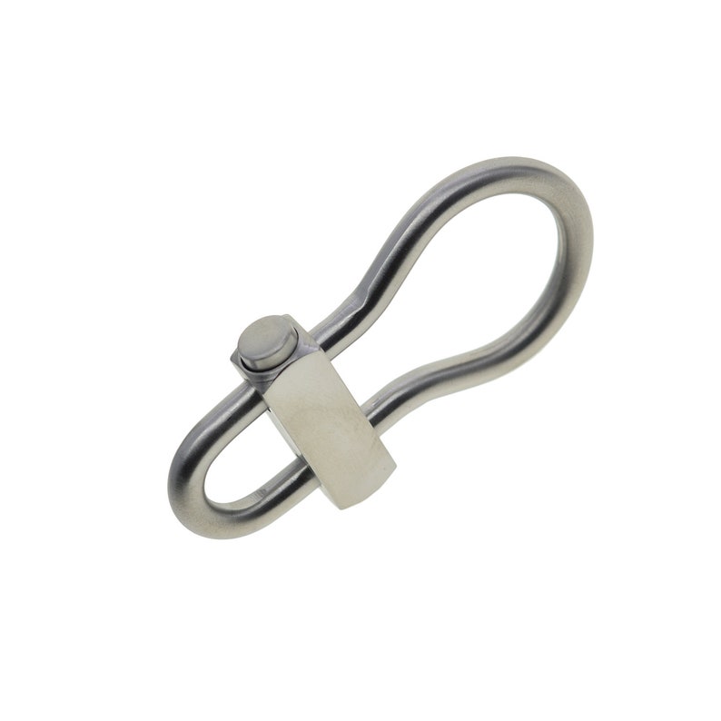 Heavy duty Solid stainless steel bulb click Locking snap Carabiner Key ring Clasp Safety Hook Tool Keychain DIY FOB EDC image 7