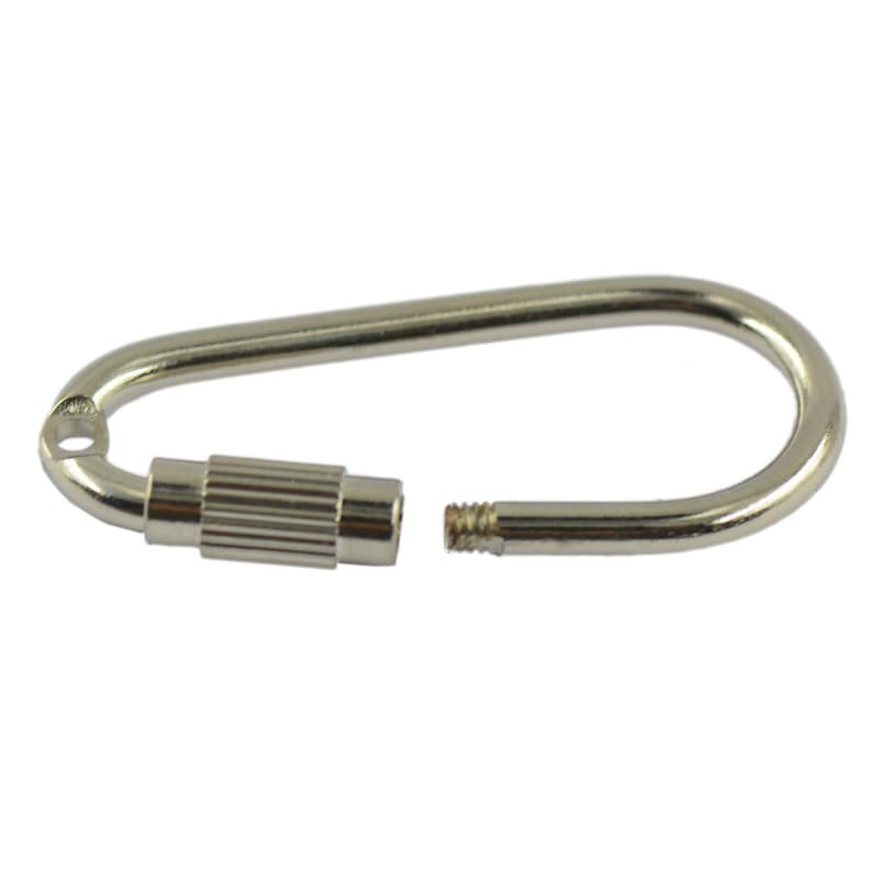 6 Pcs Steel Pearl Screw Locking Carabiner Key Ring Clasp Etsy Australia