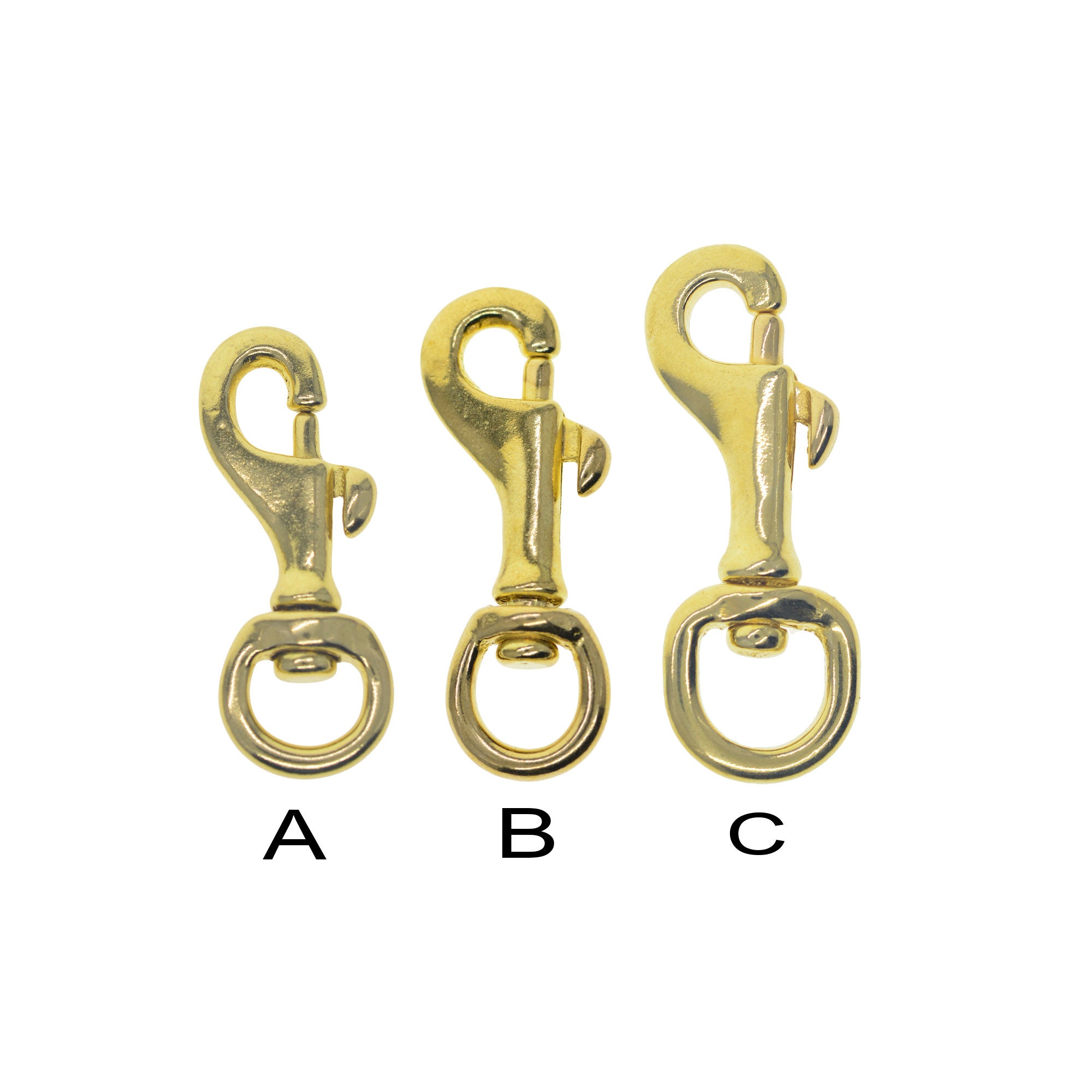 Mini Small Solid Brass Swivel Trigger Spring Snap Hooks Keychain Lobster  Clasp With D Ring 11mm 14 Mm Leather DIY Jean Wallet Chain Making 