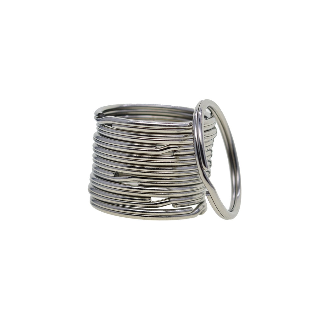 Stainless Steel Key Ring Split Rings Solid Round Wire Keyring Key chain  15-35mm