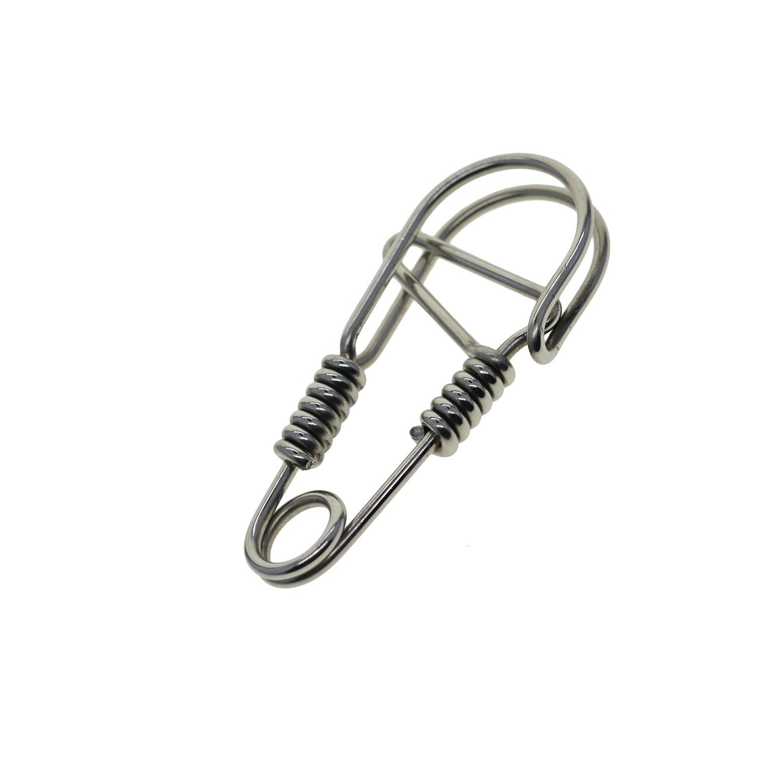 Stainless Steel Hand Wrapped Biker Miniature Keychain With Snap Clip Hook,  Carabiner Clasp, Dual Lock, And Split Ring From Shuwanqz, $7.38