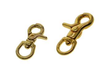 mini petit Solid Brass Swivel Trigger Snap Hooks Keychain lobster fermoir avec anneau D 9mm 11 mm artisanat en cuir DIY Jean portefeuille chaîne fabrication