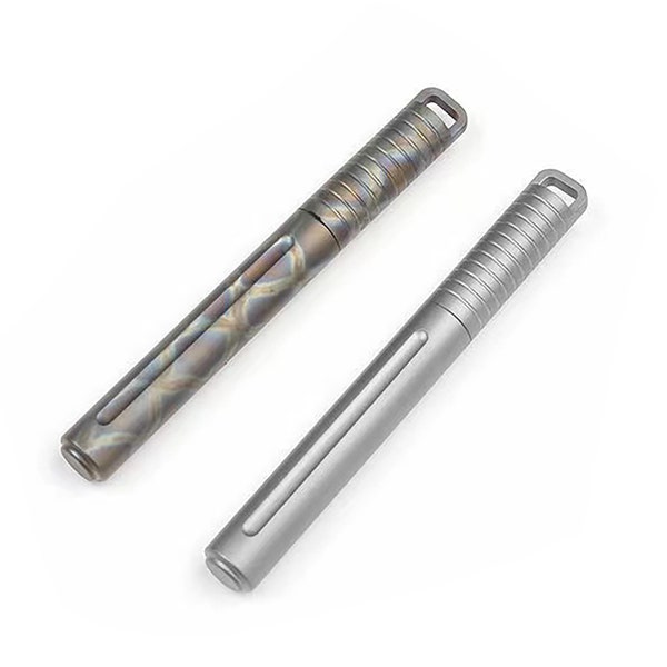 GRAY Super fine unique and light TC4 Ti  titanium 3.2 inch small tactical pocket ballpoint  pen survival utility  tools EDC keychains