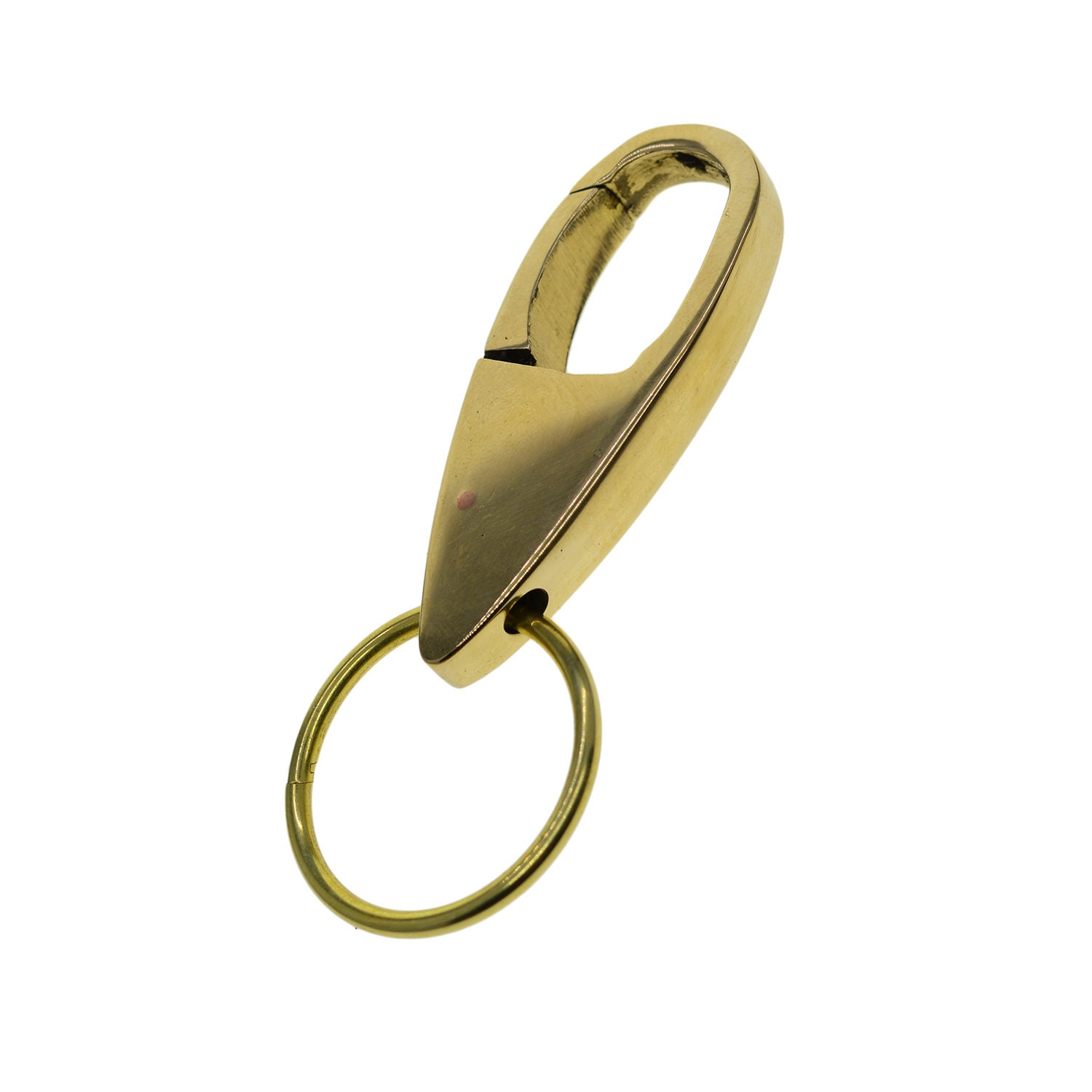 Solid Brass easy open spring Snap Hook Luxury business car Key holder Fob  Lanyard mirror polished Jump lock ring keychains