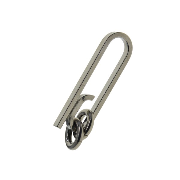 Unique design strong 304 stainless steel square wire Simple oval U shape hook Keychain key Holder FOB lanyard EDC DIY making supplies