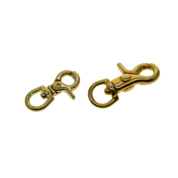 Mini Small Solid Brass Swivel Trigger Snap Hooks Keychain Lobster Clasp  With D Ring 9mm 11 Mm Leather Craft DIY Jean Wallet Chain Making -   Canada