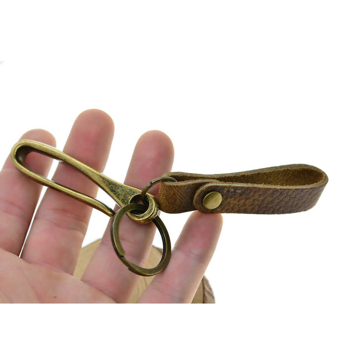 Antique Bronze Japanese Fish Hook U Hook With Cow Leather Etsy