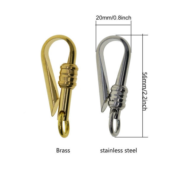 Stainless Steel Belt Clip Belt Key Holder Keychains Keyrings, Inner Width -  56mm