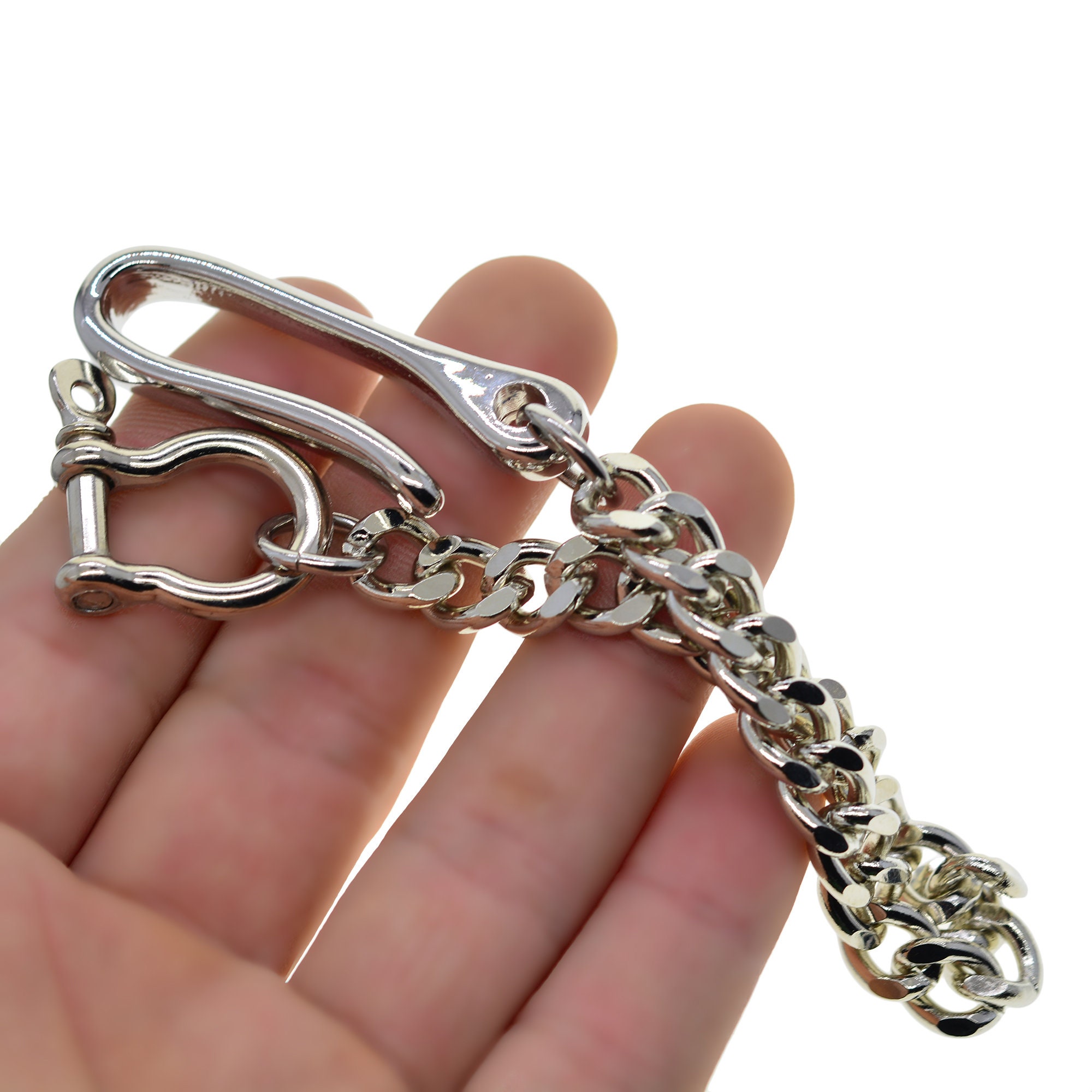 Silvertraits Wallet Key Chain with Handcrafted Beads in Sterling Silver