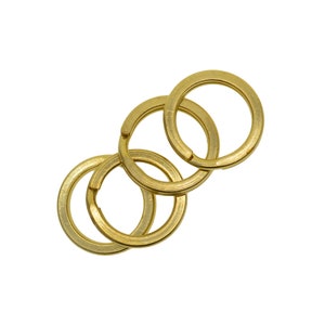 10 PCS Heavy duty solid brass split key rings , 32mm 25mm 20mm split Key  Rings for Keychain Car Keys Dog Tag Ring Crafts