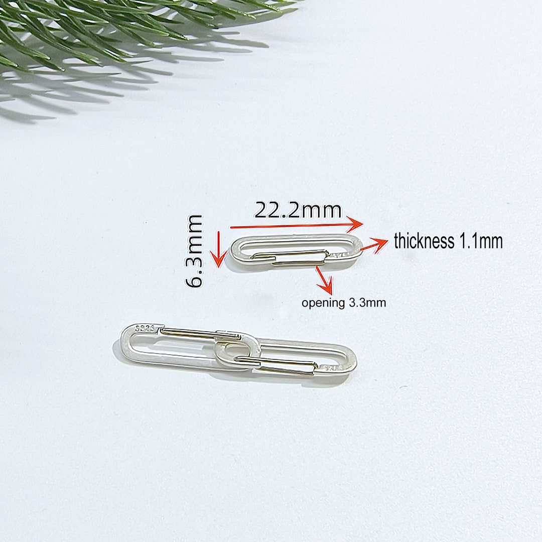 Load Clasp Handmade Simple Stylish Korea 22mm 0.9inch Small Sterling Silver 925 ...