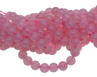 4/6/8/10mm genuine Grade AAA pink rose quartz Gemstone Loose Beads Smooth Round 15''Jewelry DIY Making Supplies