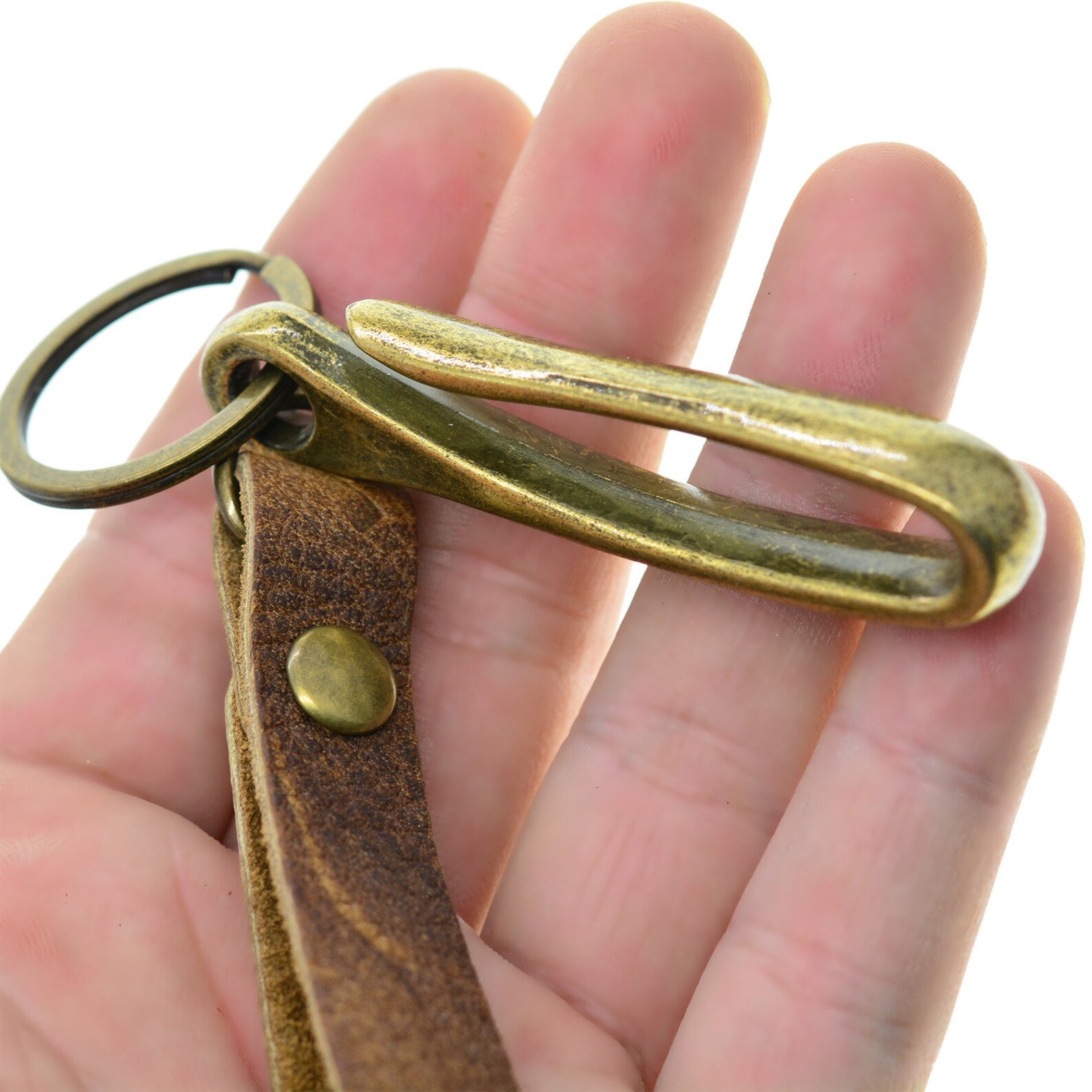 Antique Bronze Japanese Fish Hook U Hook With Cow Leather Etsy
