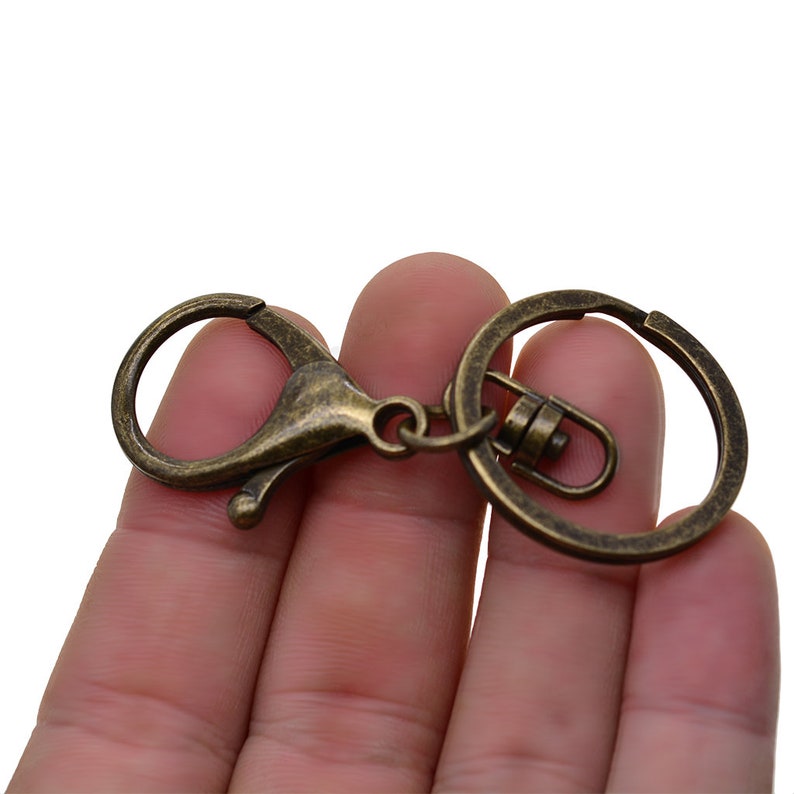 10pcs Split Key Ring with Lobster Clasp keyring keychian DIY Etsy