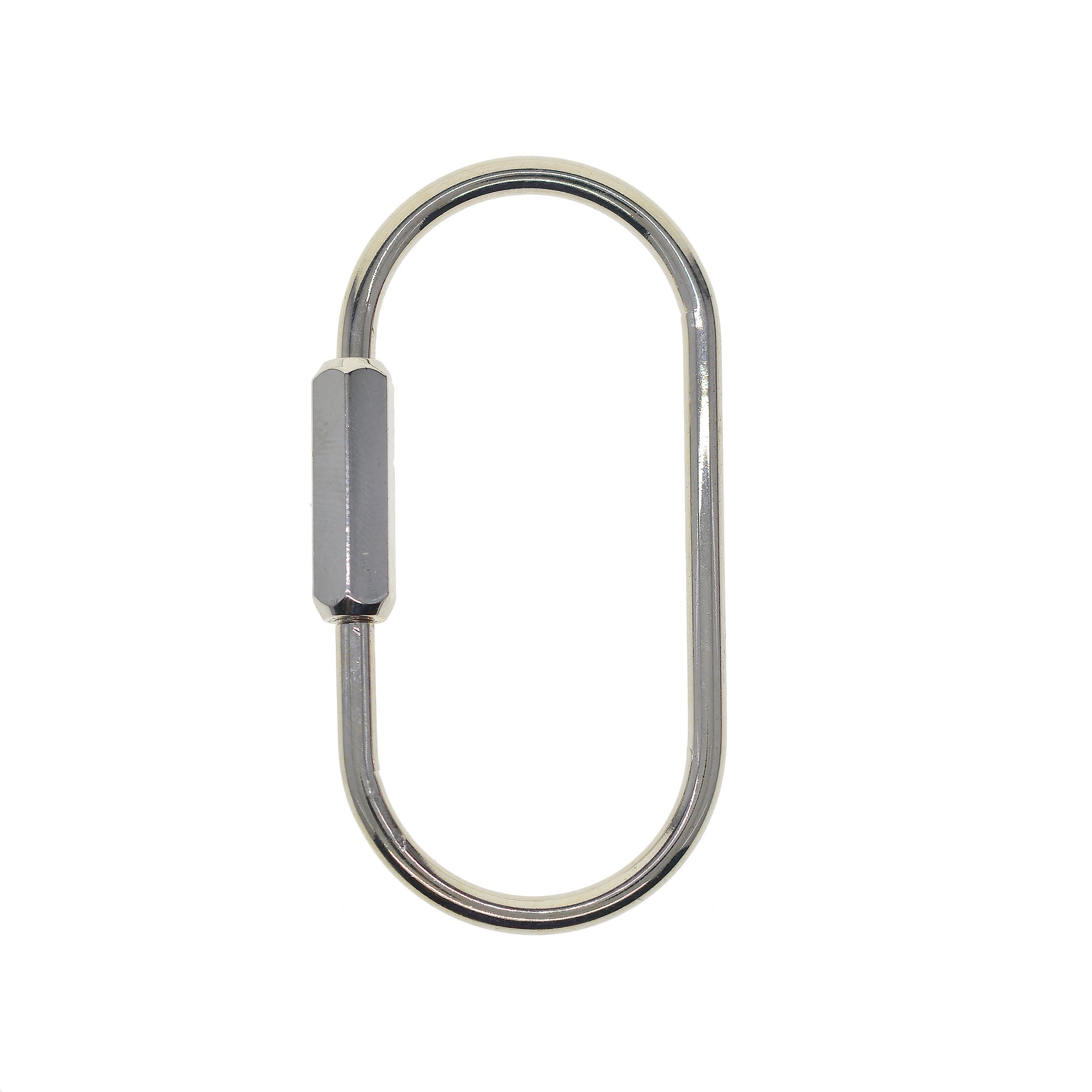 Carabiner Clips (Pack 5) Double Sided Snap Hook Metal Stainless Key Keyring