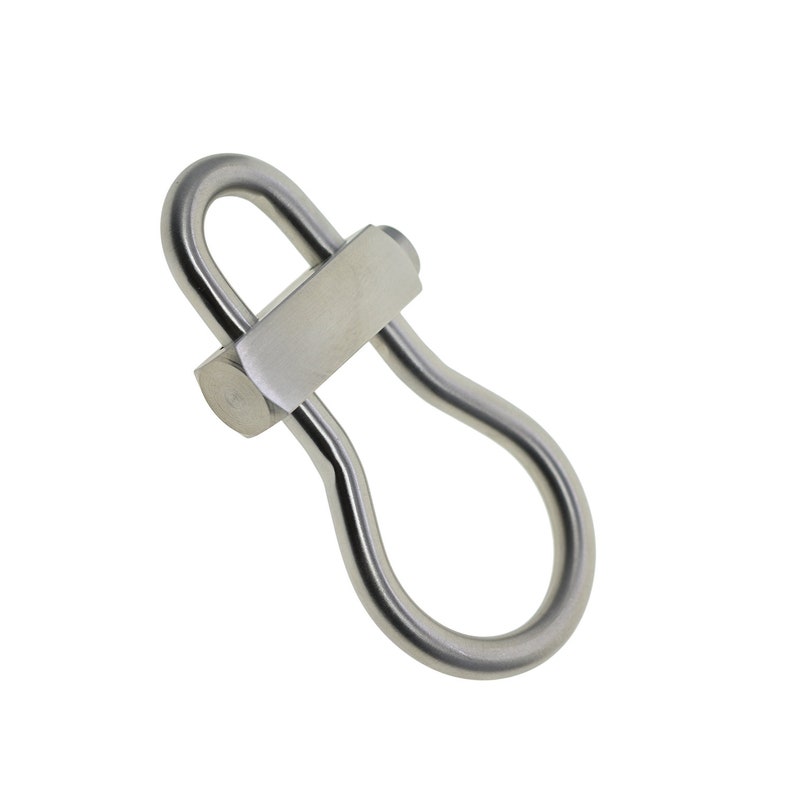 Heavy duty Solid stainless steel bulb click Locking snap Carabiner Key ring Clasp Safety Hook Tool Keychain DIY FOB EDC image 8