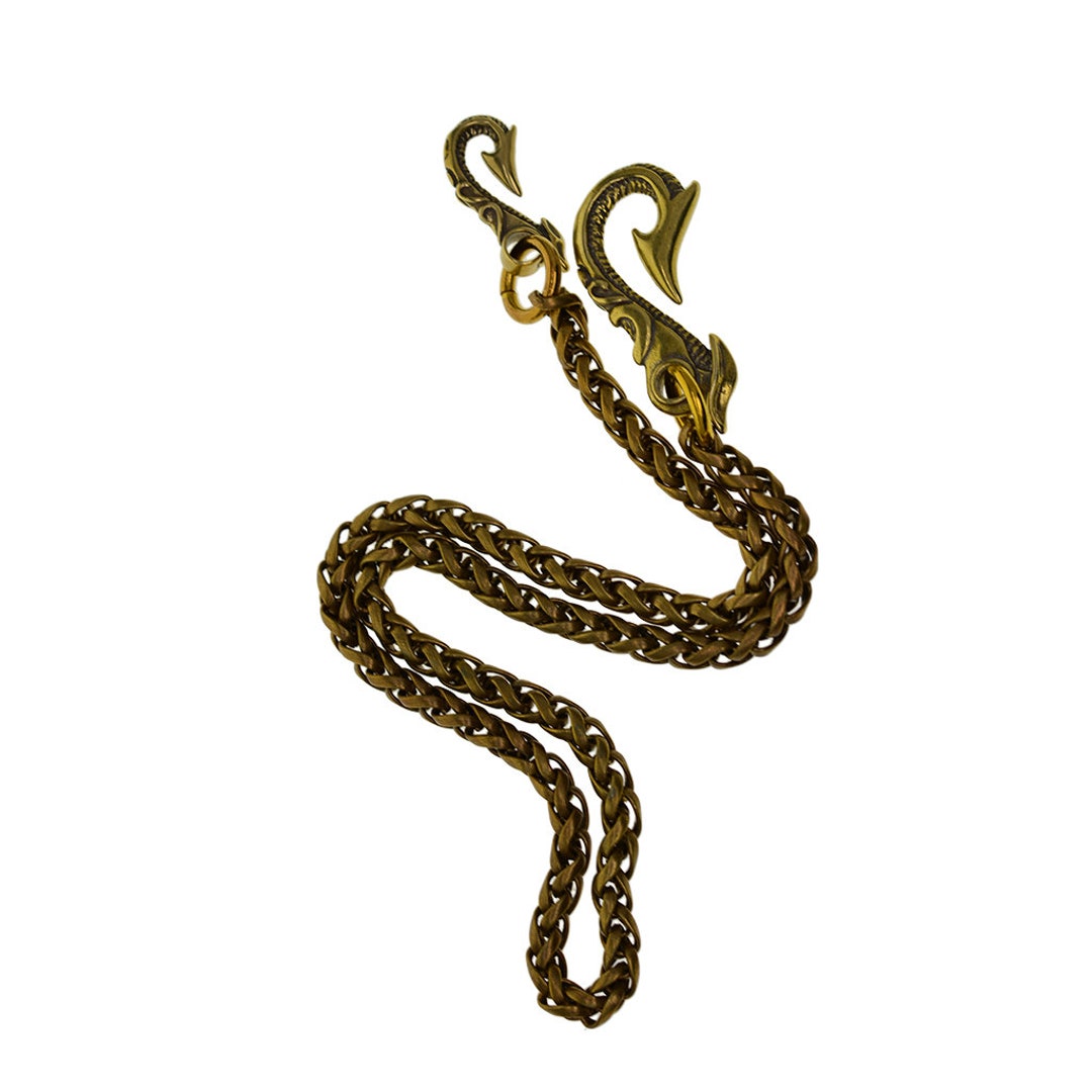 Dual Ancient Hook Japanese Fish Hook Wallet Jean Trousers Chains Basket