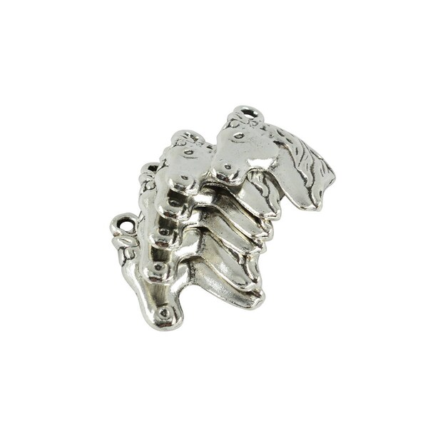 Tibetan Silver Horse Head Shaped Pendants Beads Fitting for Expandable charms bracelet DIY Making Home Deco pendant