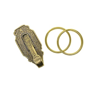 Brass Copper Casting Handmade Key Ring Clip On Belt Keychain Prajna mask EDC 