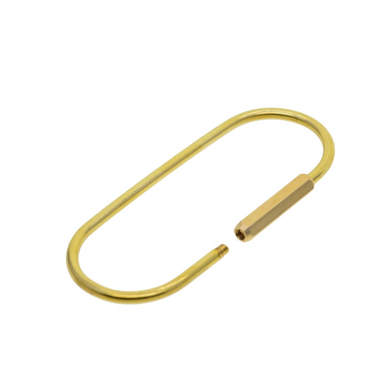 Fine EXTRA Large Solid Raw Brass Oval Screw Locking Carabiner Etsy Australia