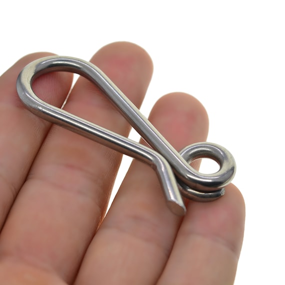 Fine Solid 304 Stainless Steel Creative Wire Wrapped Japanese U Shape Fish  Hook Keychain Key Ring Holder FOB EDC DIY Making Supplies -  Canada