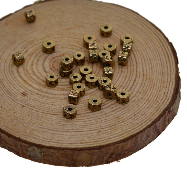 Antique Laiton ancien Celtic X croix mini petite rondelle métal entretoise perles bijoux BRICOLAGE Fabrication