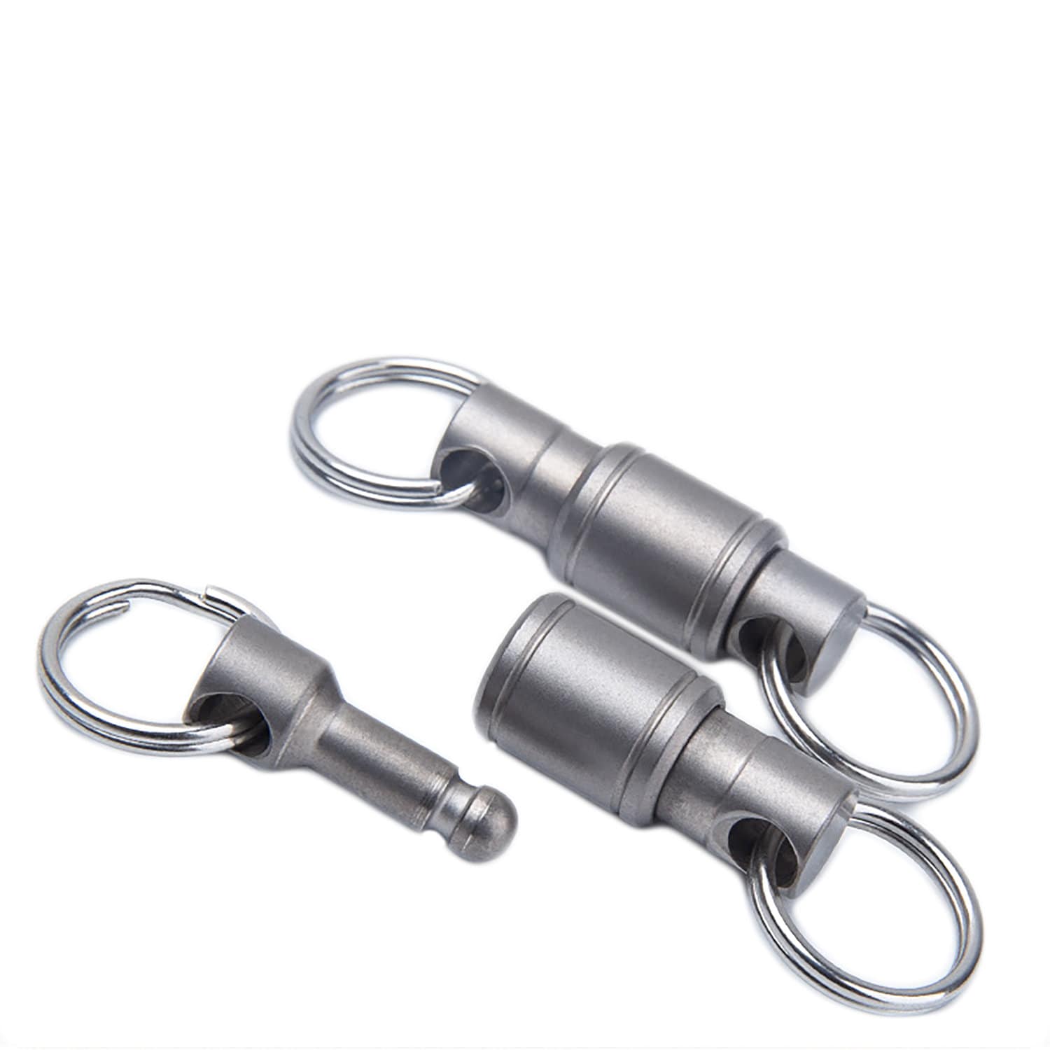 Titanium Keychain,detachable Quick Release Swivel Keychain Pull Apart Heavy  Duty Car Key Holder With 2 Titanium Key Ring
