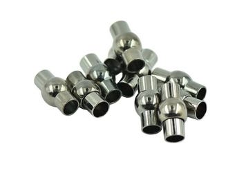 100Sets Platinum Tone Brass Barrel Screw Clasps for 2mm Cord Smooth Closure 14mm 100Sets Platinum Tone Brass Barrel Screw Clasps for 2mm Cord Smooth Closure 14mm