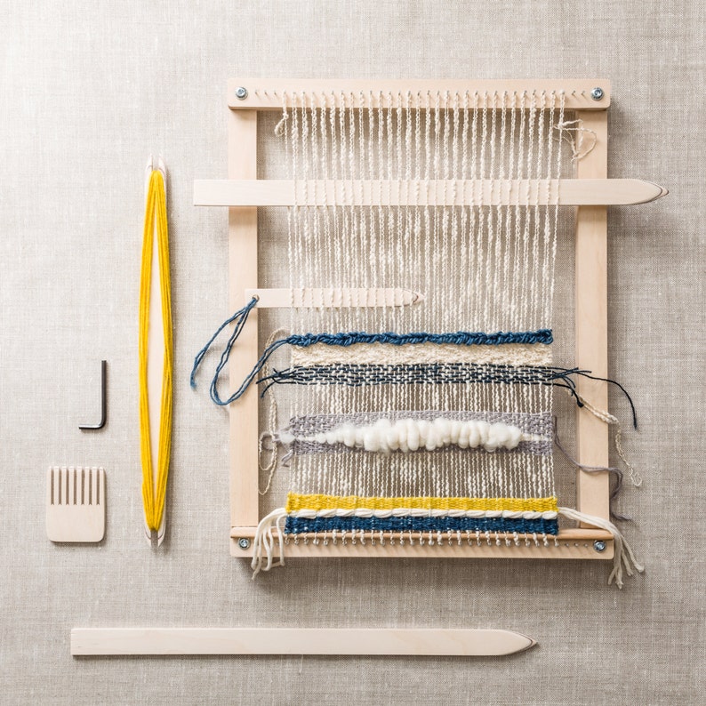 Handcrafted tapestry weaving loom DIY kit. Learn to weave. Handmade in Melbourne image 1