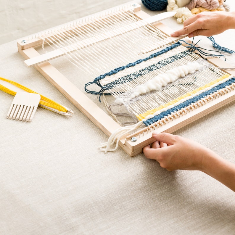 Handcrafted tapestry weaving loom DIY kit. Learn to weave. Handmade in Melbourne image 2