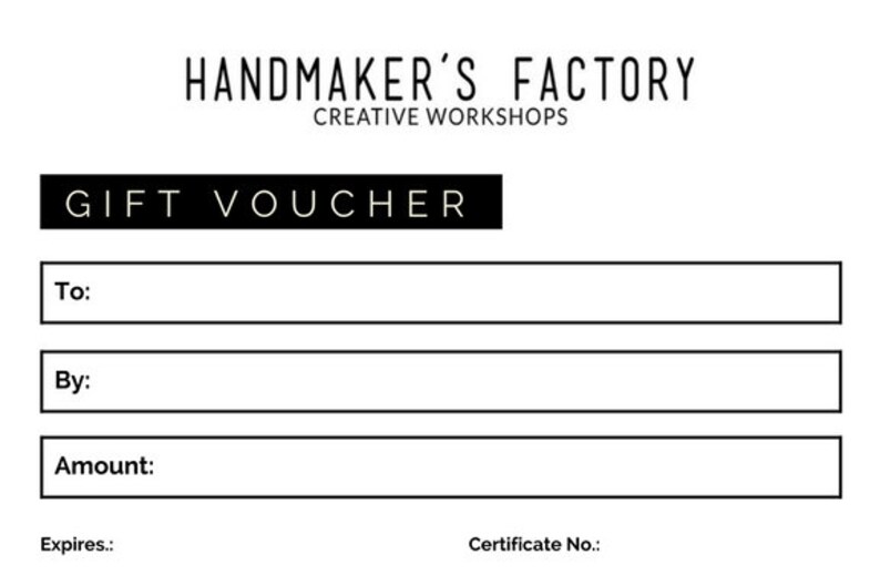 Gift Voucher. Give the Gift of Creativity and Learning. Etsy