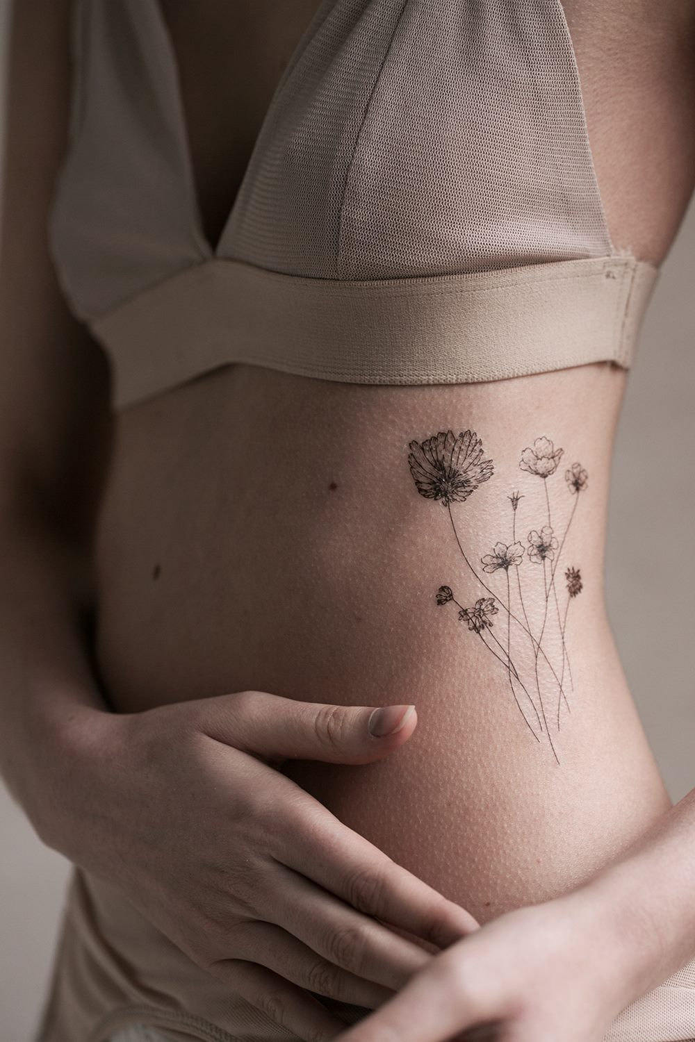 Tatouage Bouquet De Fleur Sauvage Fleur sauvage tattoo - Etsy France