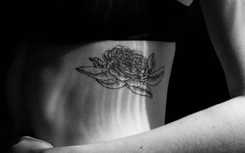 Ephemeres Tattoo Pfingstrosen N 1 Etsy