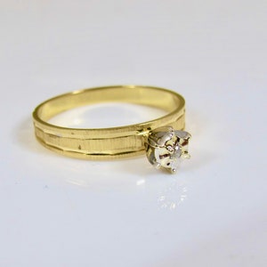 14K Gold Diamond Engagement Ring. 1940's LISRO Two Tone - Etsy