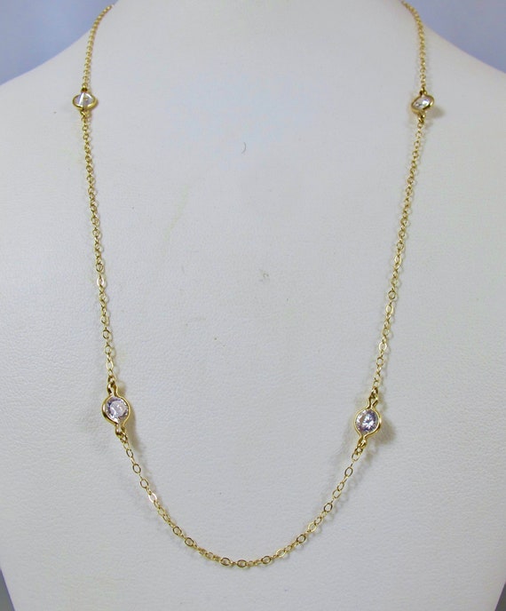 Cubic zirconia by deals the yard necklace