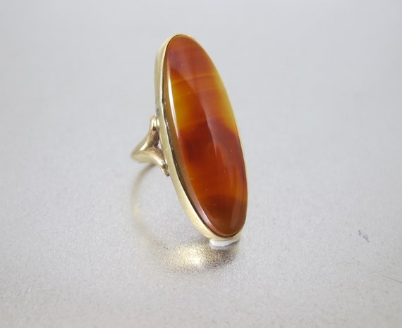 Antique 10K Scottish Agate Ring. Victorian Large … - image 10