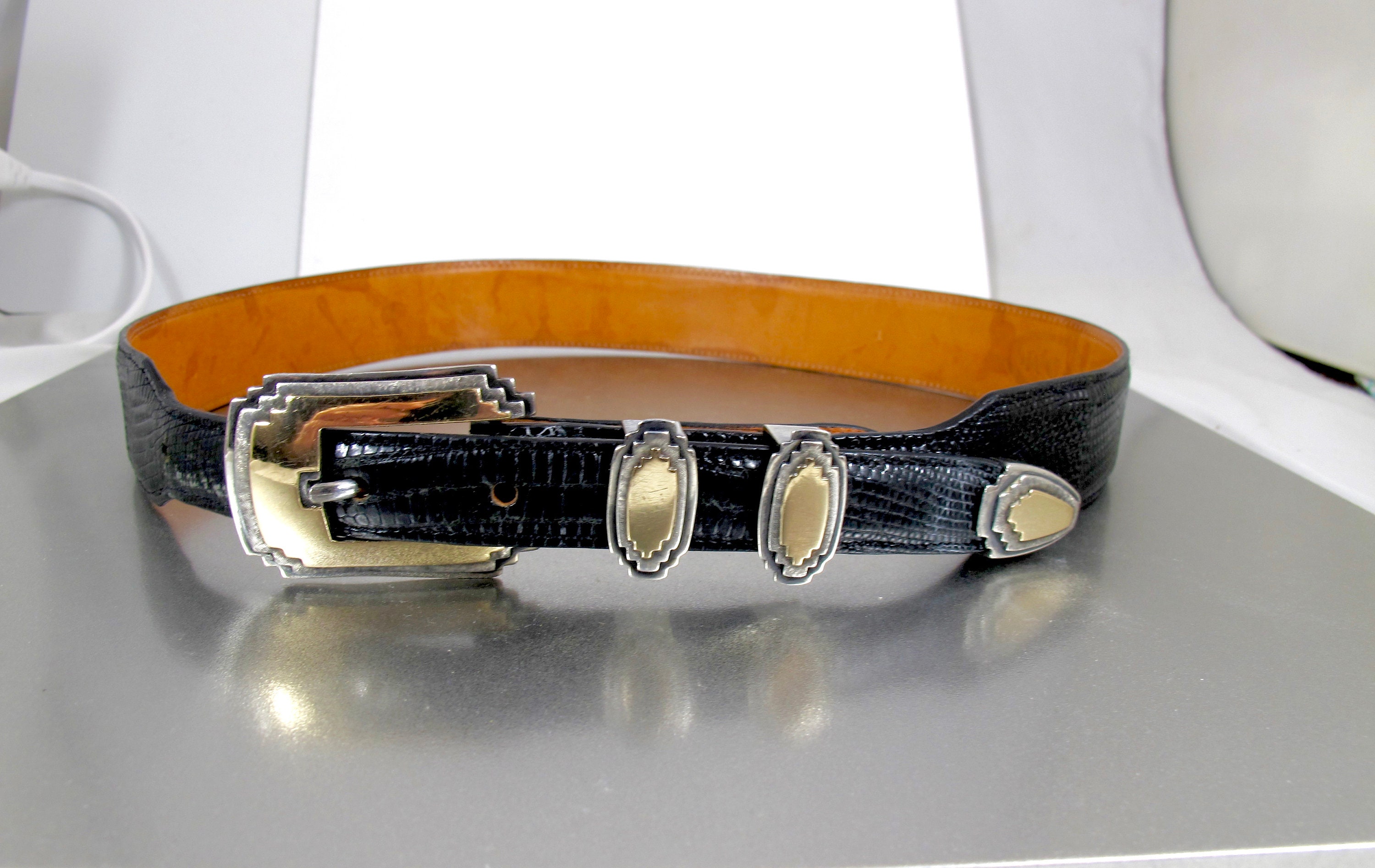 James Reid Santa Fe Belt Buckle. JR Ltd. 14K Sterling Buckle Etsy