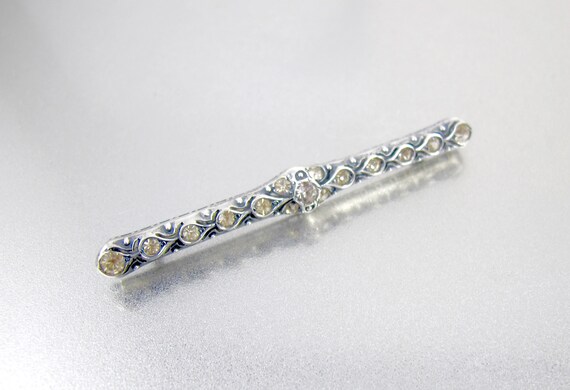 Art Deco Sterling Paste Brooch. Drouse Sterling D… - image 3