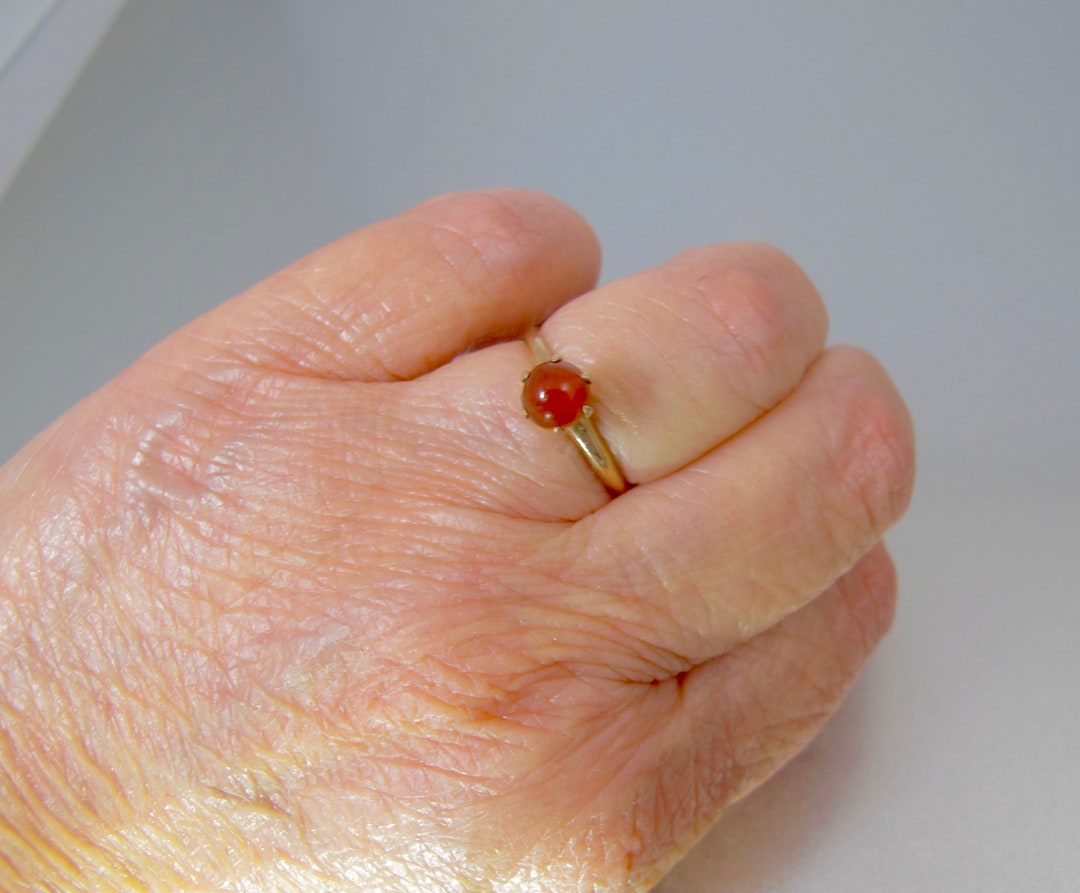 Victorian 14K Rose Gold Carnelian Ring