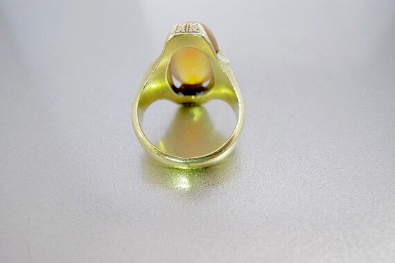 Antique 14K Carnelian Agate Ring. Victorian Yello… - image 6